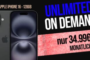 Apple iPhone 16 mit Vertrag - für einmalig 79 Euro mit o2 Mobile Unlimited on Demand und 100 Euro Wechselbonus bei Rufnummernmitnahme nur 34.99 Euro monatlich