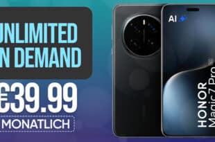 Nur für Personen unter 29 Jahren - Honor Magic 7 Pro mit unbegrenztem 5G Datenvolumen nur 39.99 Euro monatlich