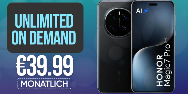 Nur für Personen unter 29 Jahren - Honor Magic 7 Pro mit unbegrenztem 5G Datenvolumen nur 39.99 Euro monatlich