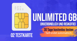 Gratis o2 SIM Karte - unlimited 5G Allnet Flat 30 Tage – komplett kostenlos