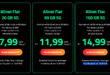 Monatlich kündbar im Vodafone Netz - 20GB nur 7.99 Euro - 50GB nur 11.99 Euro und 100GB nur 14.99 Euro monatlich - Anschlusspreis nur 19.99 Euro