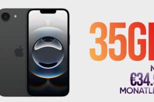 iPhone 16e mit 35GB 5G Allnet Flat Telekom Netz und 150 Euro Wechselbonus bei Rufnummernmitnahme nur 34.99 Euro monatlich