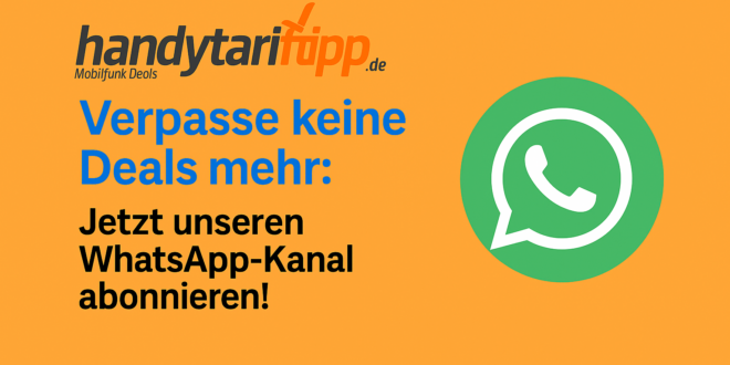 Verpasse keine Mobilfunk Deals mehr: Jetzt unseren WhatsApp-Kanal abonnieren!