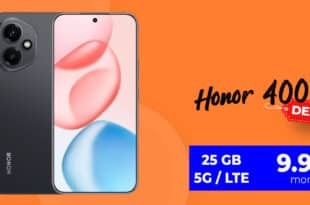 Honor 400 mit Vertrag - einmalig 29 Euro mit 25GB Allnet Flat nur 9.99 Euro monatlich