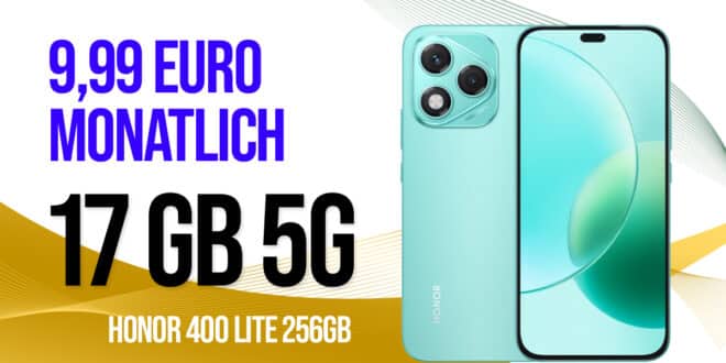 Honor 400 lite 256GB mit Vertrag - 17GB Allnet Flat nur 9.99 Euro monatlich