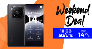 Xiaomi Redmi Note 14 Pro+ (Plus Version) mit 10GB nur 14.99 Euro monatlich