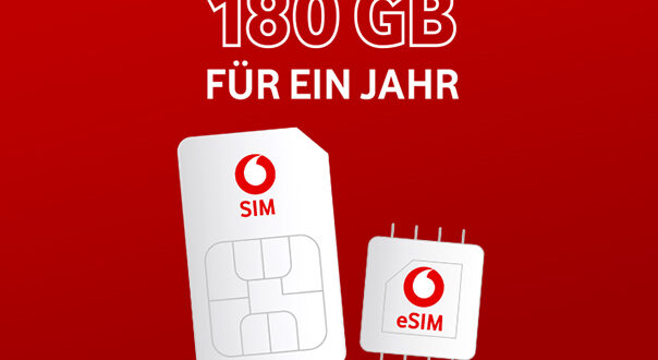Vodafone CallYa Jahrestarif – Jetzt 180 GB für nur 99.99€