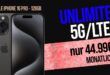 Apple iPhone 16 Pro für einmalig 99 Euro mit unlimited GB und 100 Euro Wechselbonus bei Rufnummernmitnahme nur 44.99 Euro monatlich