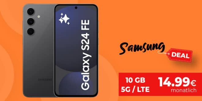 Samsung Galaxy S24 FE für einmalig 49 Euro mit 10GB nur 14.99 Euro monatlich