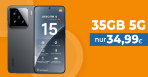 Xiaomi 15 mit Vertrag - 35GB 5G Allnet Flat und 100 Euro Wechselbonus bei Rufnummernmitnahme nur 34.99 Euro monatlich