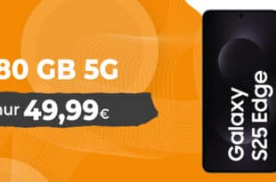 Samsung Galaxy S25 Edge mit Vertrag im Vodafone Netz - einmalig 274 Euro mit 80GB nur 49.99 Euro monatlich