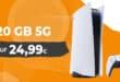Sony Playstation 5 Slim Disc Edition PS5 mit 20GB Allnet Flat und 50 Euro Wechselbonus bei Rufnummernmitnahme nur 24.99 Euro monatlich