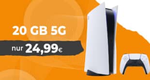 Sony Playstation 5 Slim Disc Edition PS5 mit 20GB Allnet Flat und 50 Euro Wechselbonus bei Rufnummernmitnahme nur 24.99 Euro monatlich