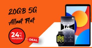 Xiaomi Redmi Note 14 Pro 5G mit Redmi Pad SE & Watch 5 Active mit 20GB Allnet Flat nur 24.99 Euro monatlich