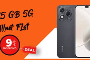 Honor 400 lite -256GB- für einmalig 1 Euro (+AG 29.99€) mit 25GB und 30 Euro Wechselbonus nur 9.99 Euro monatlich