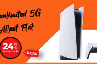 Sony Playstation 5 Slim Disc Edition PS5 mit unlimited 5G Allnet Flat nur 24.99 Euro monatlich