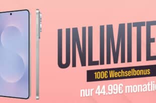Samsung Galaxy S25 Edge für einmalig 139 Euro mit unlimitiertem 5G und 100 Euro Wechselbonus bei Rufnummernmitnahme nur 44.99 Euro monatlich