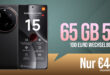 Xiaomi 15 Ultra für 99.95 Euro mit 65GB und 100 Euro Wechselbonus bei Rufnummernmitnahme nur 44.99 Euro monatlich