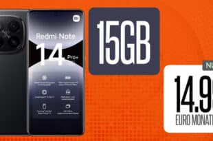 Xiaomi Redmi Note 14 Pro+ 5G (PlusVersion) für einmalig 49.95 Euro mit 15GB nur 14.99 Euro monatlich