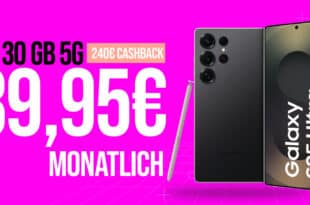 Samsung Galaxy S25 Ultra 1TB (1 Terabyte) für einmalig 469 Euro mit 30GB Telekom Allnet und 240€ Cashback nur 39.95 Euro monatlich