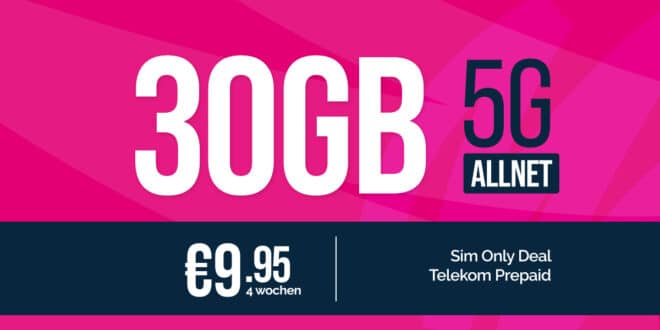 Telekom Magenta Prepaid - 30GB 5G Allnet Flat nur 9.95 Euro alle 4 Wochen