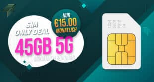 Telekom Netz – ohne Laufzeit – 20GB 5G nur 10 Euro monatlich und 45GB 5G nur 15 Euro monatlich