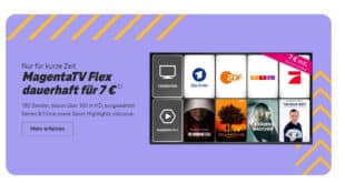 MagentaTV Flex für nur 7 Euro im Monat – Fernsehen flexibel genießen