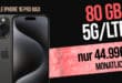 iPhone 16 Pro Max für einmalig 299 Euro mit 80GB 5G Allnet Flat und 50 Euro Wechselbonus nur 44.99 Euro monatlich