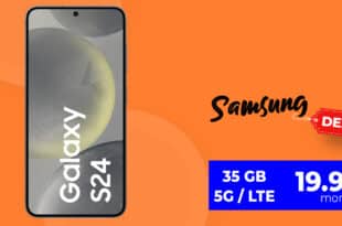 Samsung Galaxy S24 mit 35GB 5G Allnet Flat und 50 Euro Wechselbonus nur 19.99 Euro monatlich