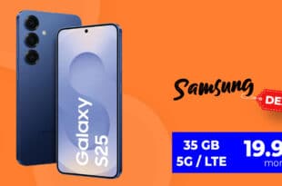 Samsung Galaxy S25 für einmalig 99 Euro mit 35GB Allnet Flat und 50 Euro Wechselbonus nur 19.99 Euro monatlich