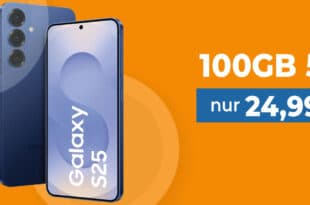 Samsung Galaxy S25 für einmalig 49.95 Euro mit 100GB 5G Allnet Flat nur 24.99 Euro monatlich
