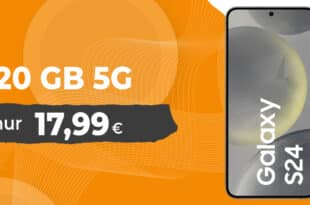 Samsung Galaxy S24 für einmalig 39 Euro mit 20GB Allnet Flat nur 17.99 Euro monatlich