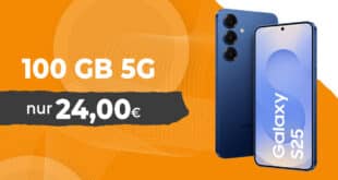 Samsung Galaxy S25 für einmalig 125 Euro mit 100GB Allnet Flat im Telekom Netz nur 24 Euro monatlich