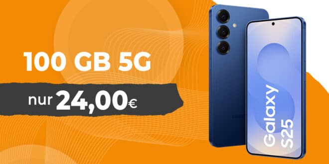 Samsung Galaxy S25 für einmalig 125 Euro mit 100GB Allnet Flat im Telekom Netz nur 24 Euro monatlich