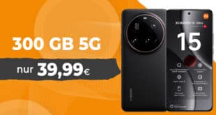 Xiaomi 15 Ultra für einmalig 1 Euro (Einsendung Altgerät) mit 300GB Allnet Flat und 100 Euro Wechselbonus nur 39.99 Euro monatlich