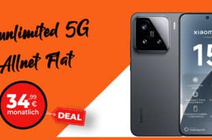 Xiaomi 15 mit o2 Mobile Unlimited on Demand und 100 Euro Wechselbonus bei Rufnummernmitnahme nur 34.99 Euro monatlich