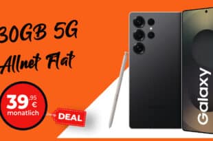 Samsung Galaxy S25 Ultra für einmalig 219 Euro mit 30GB 5G Allnet Telekom Flat und 240 Euro Cashback nur 39.95 Euro monatlich