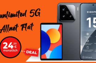 Xiaomi 15 & Redmi Pad SE mit unlimited on demand nur 24.99 Euro monatlich