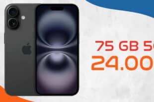 iPhone 16 für einmalig 299 Euro mit 75GB Allnet Flat nur 24 Euro monatlich