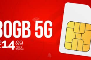 Vodafone Prepaid Karte – 30GB 5G Allnet Flat nur 14.99 Euro alle 4 Wochen
