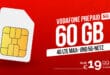 Vodafone Prepaid - 30GB 5G Allnet Flat nur 14.99 Euro - 60GB nur 19.99 Euro alle 4 Wochen