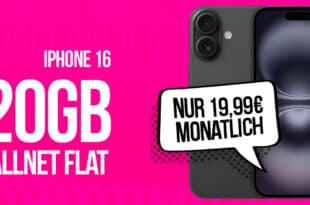 TagesDeal - iPhone 16 für einmalig 333 Euro mit 20GB Telekom Allnet Flat und 50 Euro Wechselbonus nur 19.99 Euro monatlich