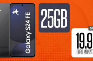 Samsung Galaxy S24 FE für einmalig 59 Euro mit 25GB Allnet Flat nur 19.00 Euro monatlich