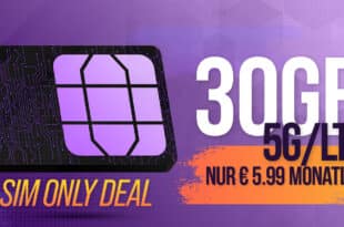 30GB 5G Allnet Flatrate nur 5.99 Euro monatlich