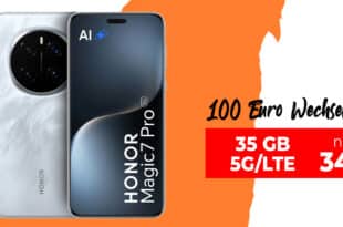 Honor Magic7 Pro 512GB für einmalig 79 Euro mit 35GB Allnet Flat und 100 Euro Wechselbonus nur 34.99 Euro monatlich