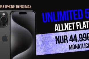 iPhone 16 Pro Max für einmalig 149 Euro mit unlimited 5G Allnet Flat und 100 Euro Wechselbonus nur 44.99 Euro monatlich