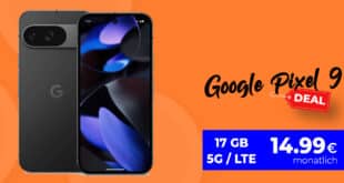 Google Pixel 9 für einmalig 29 Euro mit 17GB Allnet Flat nur 14.99 Euro monatlich