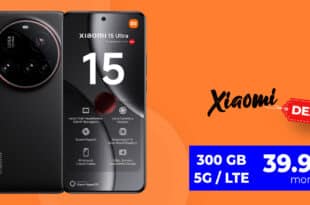 Xiaomi 15 Ultra mit 300GB Allnet Flat und 100 Euro Wechselbonus nur 39.99 Euro monatlich