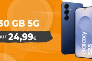 Samsung Galaxy S25 für einmalig 79 Euro mit 30GB Allnet Flat und 50 Euro Wechselbonus nur 24.99 Euro monatlich