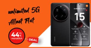 Xiaomi 15 Ultra für einmalig 49 Euro mit unlimited 5G Allnet Flat und 100 Euro Wechselbonus nur 44.99 Euro monatlich
